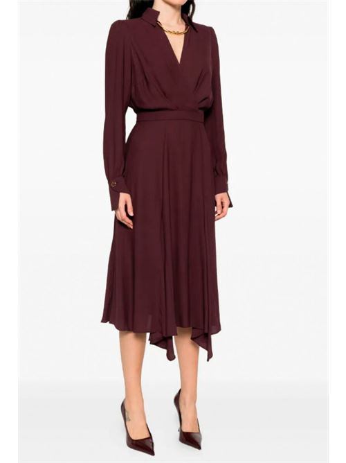 ABITO CON COLLANA TUBOLARE ELISABETTA FRANCHI | ABT0356E2EA4 Merlot